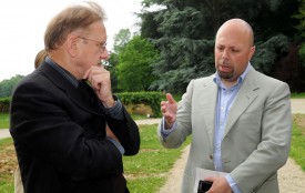 Richard Geoffroy con Alberto Lupetti all’Abbazia di Hautvillers