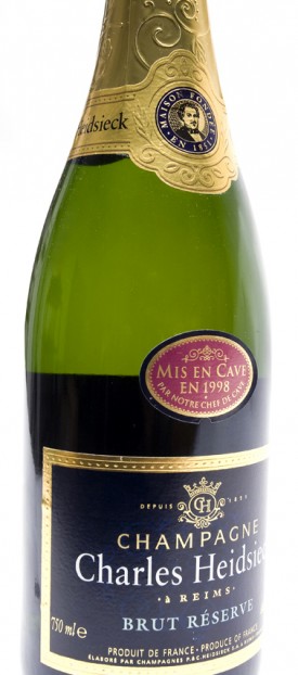 etichetta bottiglia di Champagne Charles Heidsieck del 1998