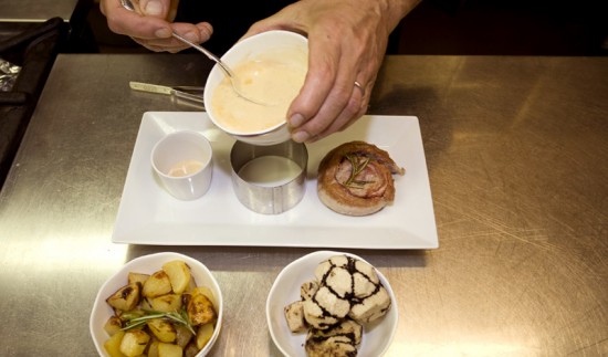 preparazione della ricetta terza fase, impiattamento