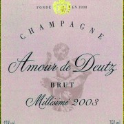 etichetta champagne Deutz amour 2003