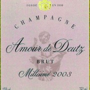 etichetta champagne Deutz amour 2003