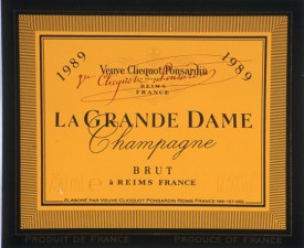 etichetta champagne la grande dame 1989