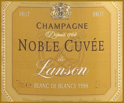 etichetta champagne lanson noble cuvée