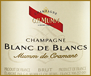 etichetta champagne mumm blanc de blancs