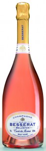 bottiglia di champagne Rosé Besserat de Bellefon