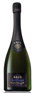 bottiglia di champagne krug clos d'ambonnay anno 1996