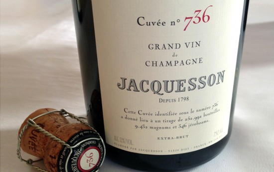 bottiglia di champagne Jacqesson cuvée 736