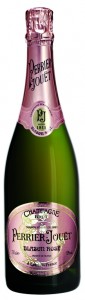 bottiglia di champagne rosé blason Perrier-Jouet