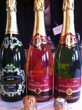 tre bottiglie di champagne per la degustazione al bollicine mon amour 2012