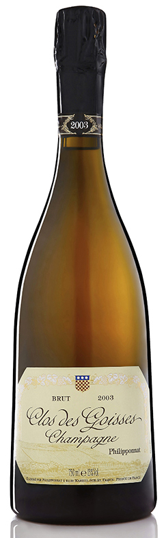 bottiglia di champagne Clos des Goisses 2003