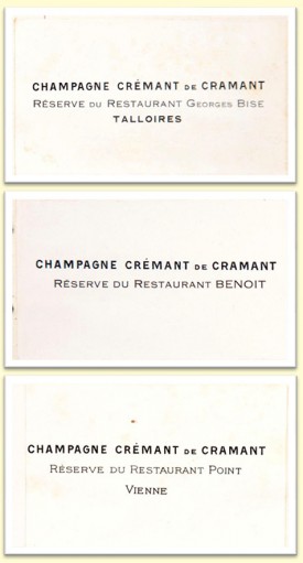 etichette del Mumm Crémant de Cramant