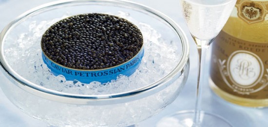 caviale con champagne cristal