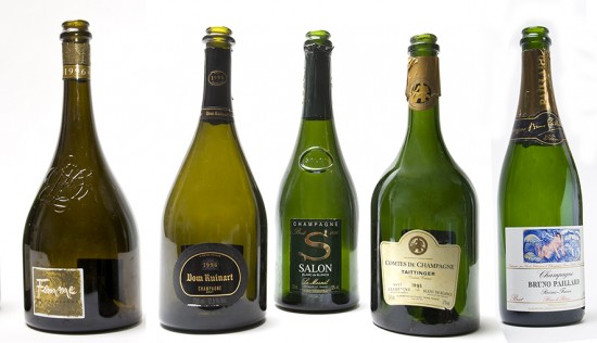 bottiglie per questa degustazione di champagne annata 1996