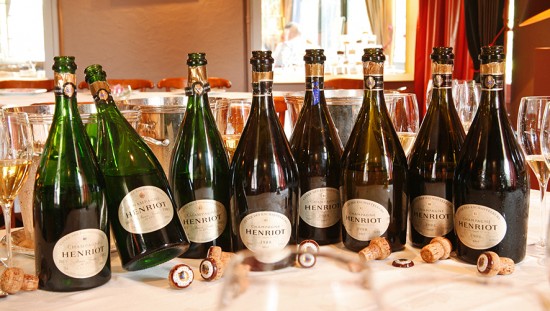 bottiglie di champagne per la verticale Henriot Cuvée des Enchanteleurs