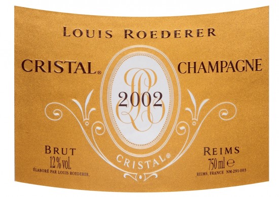 etichetta louis roederer cristal 2002