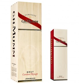 packaging in legno e cartone dello champagne cordon rouge