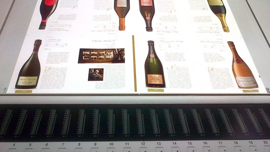 La guida champagne in tipografia