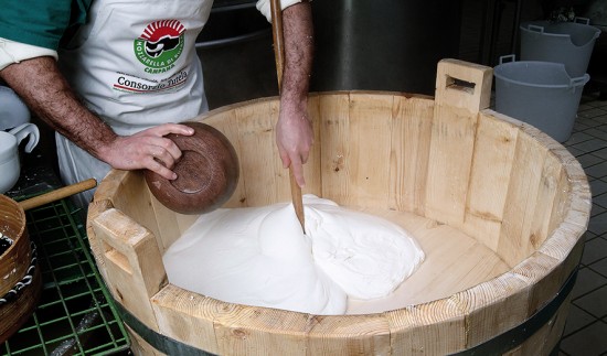 produzione di mozzarella di bufala