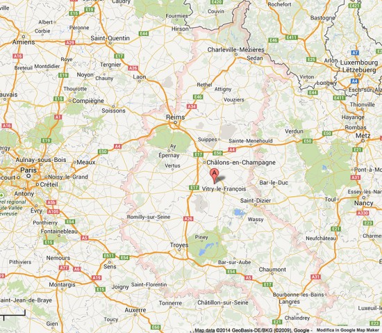 mappa regione Champagne-Ardenne