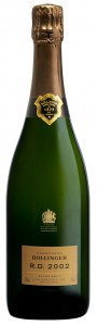 bottiglia di champagne bollinger R.D. 2002