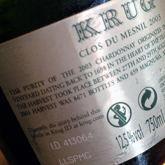 controetichetta champagne krug