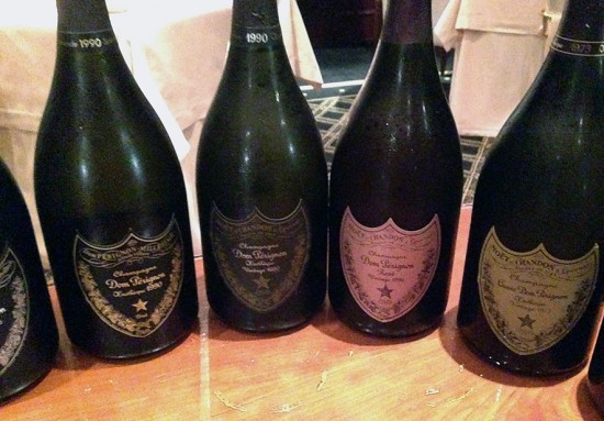 verticale champagne dom perignon