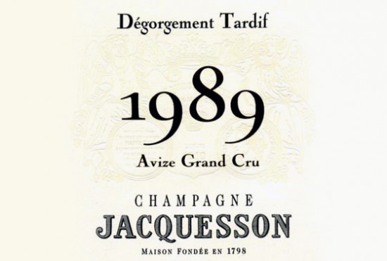 Jacquesson Avize 1989 Dégorgement Tardif