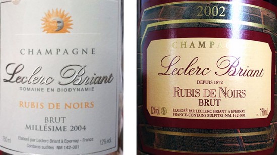 champagne Rubis de Noirs Leclerc Briant