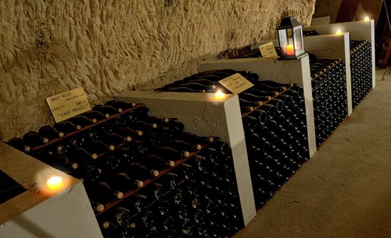 Bottiglie in cantina Veuve Clicquot