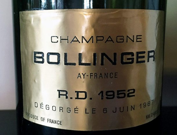 champagne Bollinger R.D. 1952