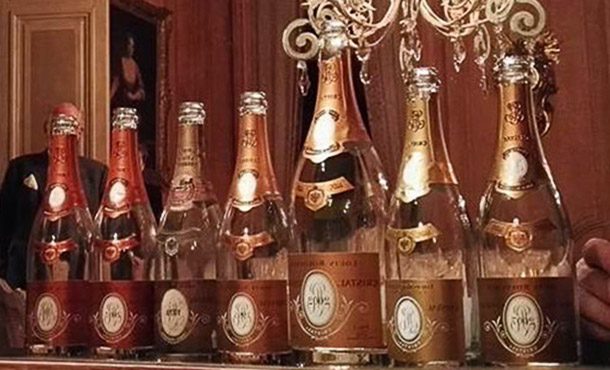 verticale champagne Cristal