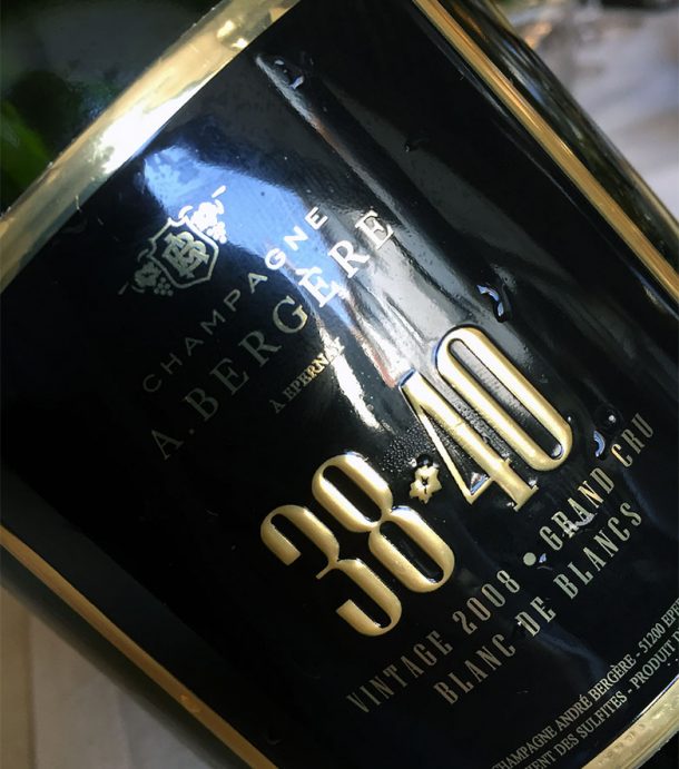 champagne Bergère 38-40 vintage 2008