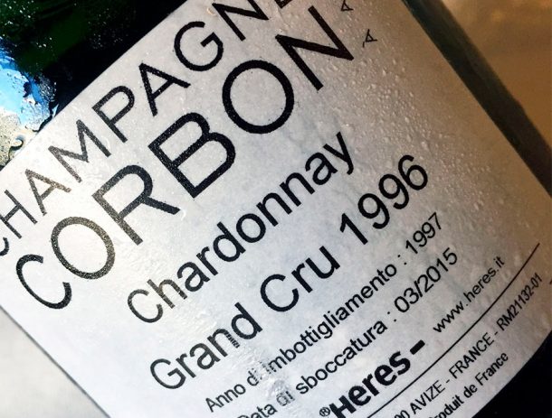 controetichetta Champagne Corbon Grand Cru 1996