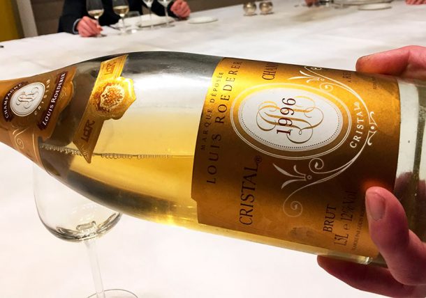 champagne Cristal 1996 degustazione