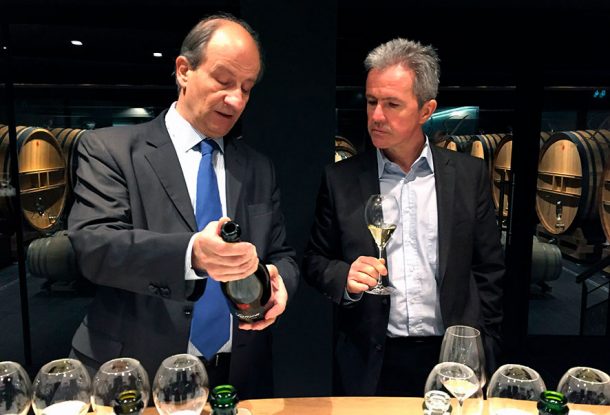 Olivier de la Giraudière, direttore export, ed Hervé Dantan, chef de cave