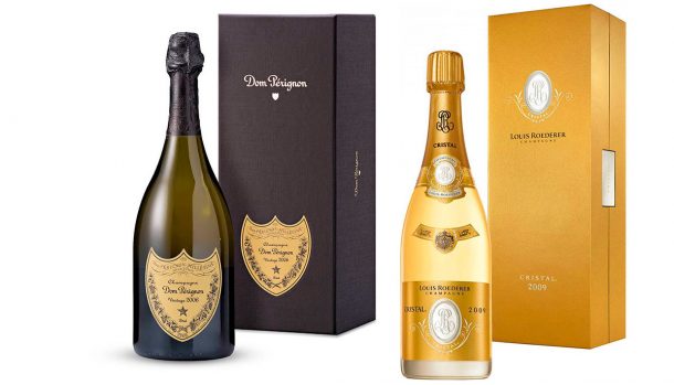 champagne dom perignon e cristal