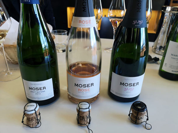 Tre bottiglie Trento Doc Moser