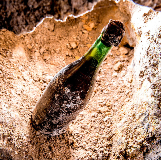 bottiglia antica champagne pol roger