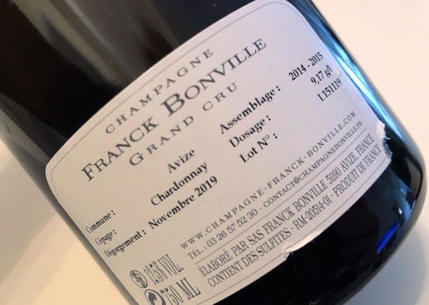 controetichetta Champagne Bonville