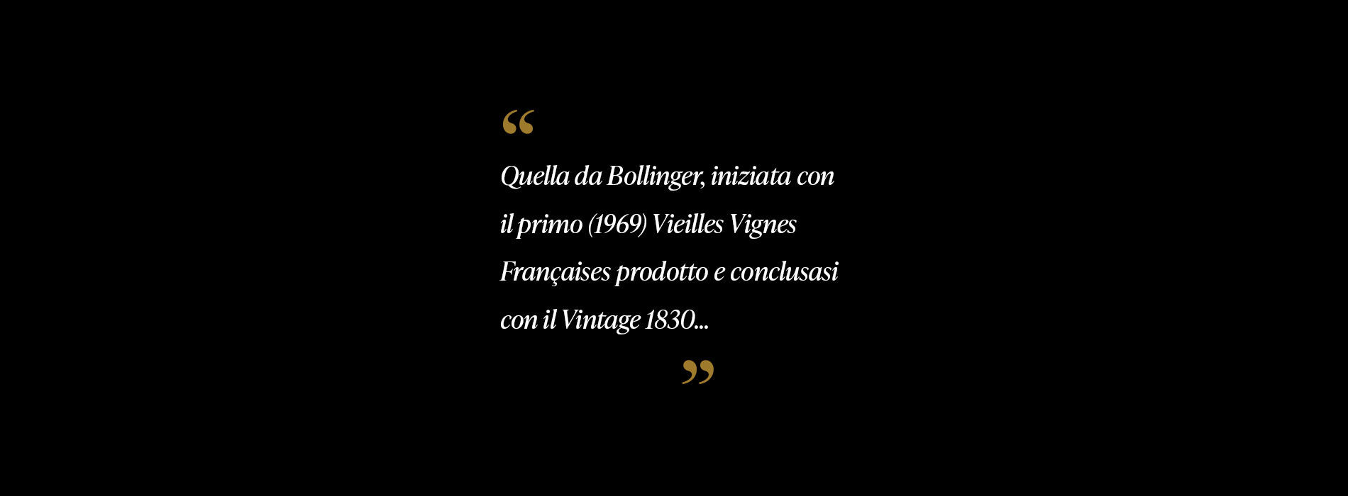 Frase sulla verticale Bollinger