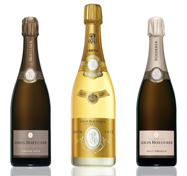 tre bottiglie Roederer