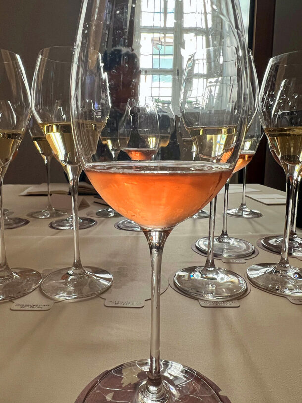 krug rose durante degustazione