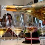 bottiglia di champagne De Venoge, Louis XV e 4 calici