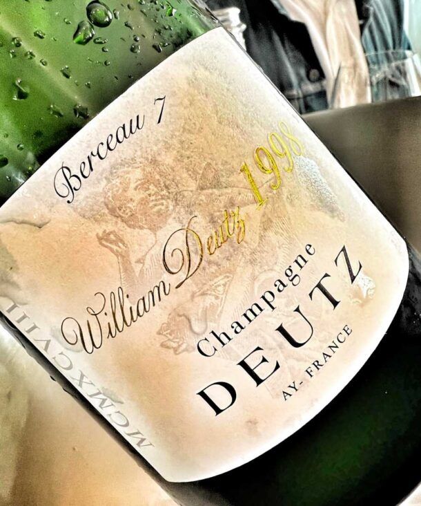 bottiglia di champagne william deutz 1998