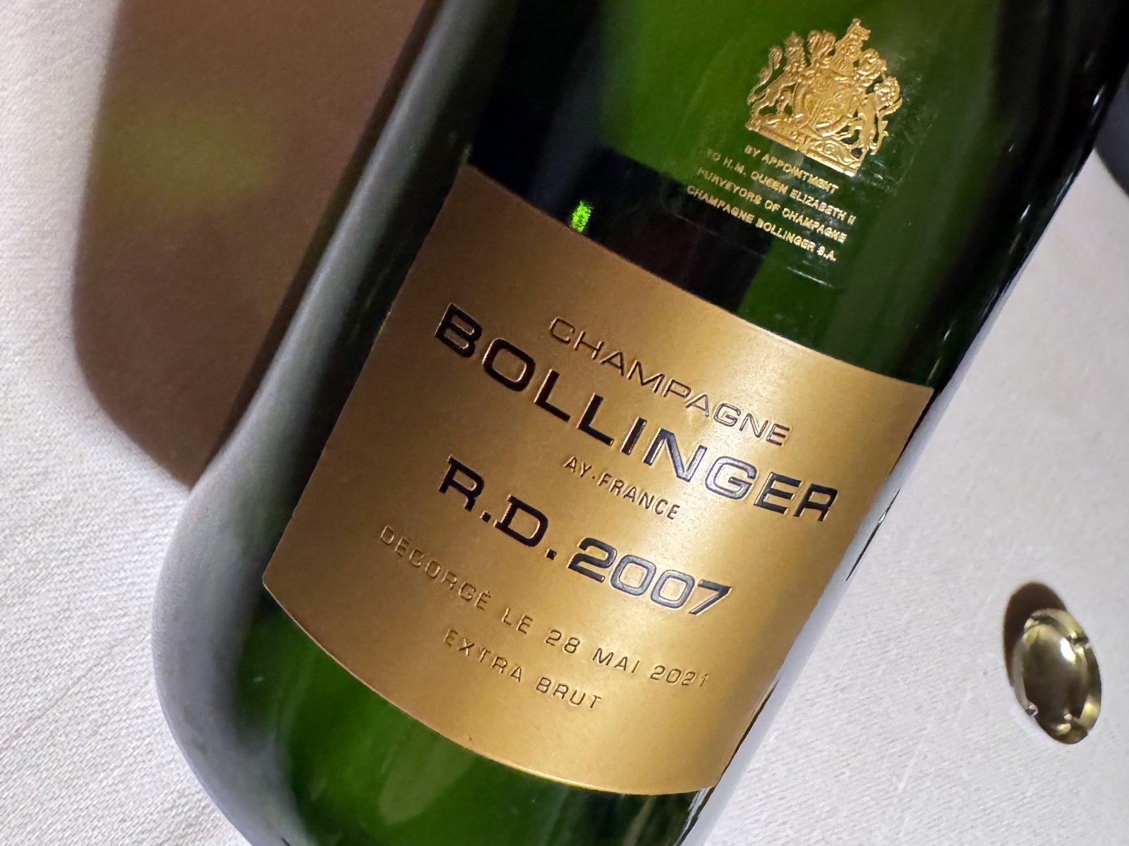 etichetta bollinger r.d. 2007