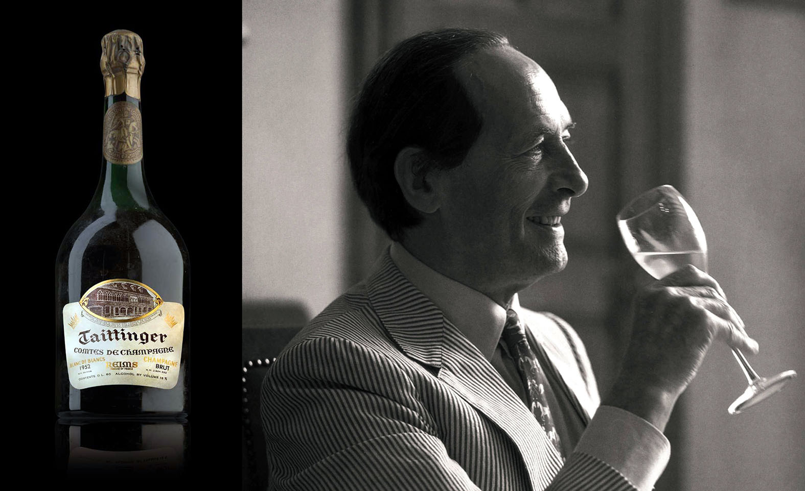 Claude Taittinger e il ‘suo’ primo Comtes de Champagne, millesimo 1952.