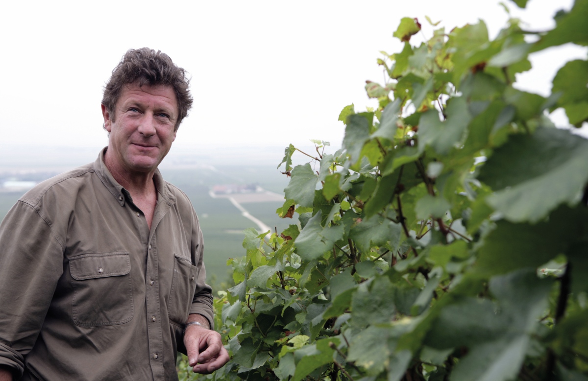 anselme selosse in posa davanti alle sue vigne