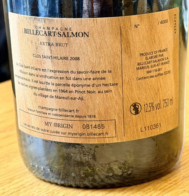 controetichetta billecart-salmon le clos saint hilaire 2008